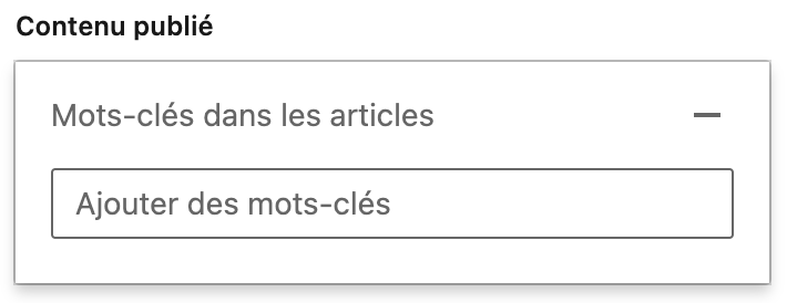 Capture d'écran : filtre par mots-clés dans les publications (Sales Navigator)