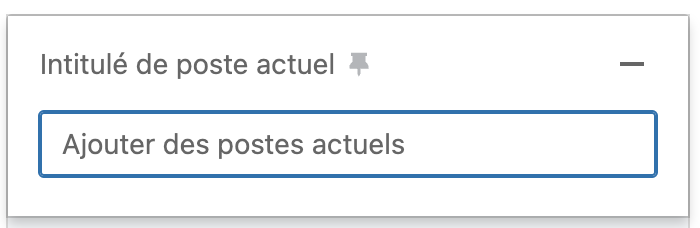 Capture d'écran : filtre par intitulé de poste dans Sales Navigator