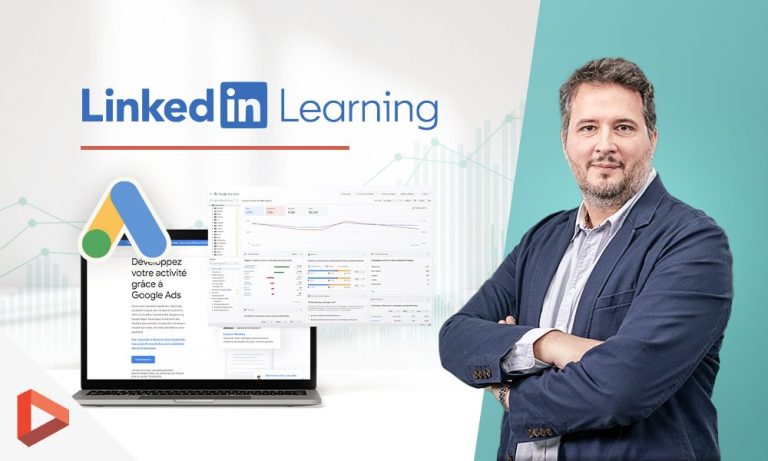 Vignette LinkedIn Learning avec un formateur, thème Google Ads